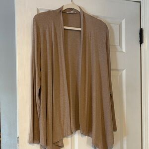 Women's Tan Open Front Sweater